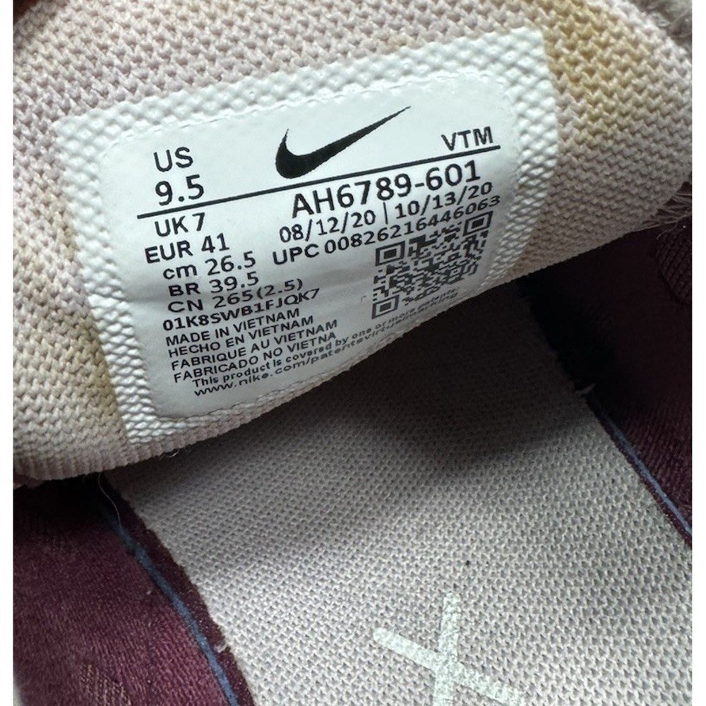 Nike Air Max 270 Women’s Pink and Burgundy Athletic Sneakers - Picture 7 of 8
